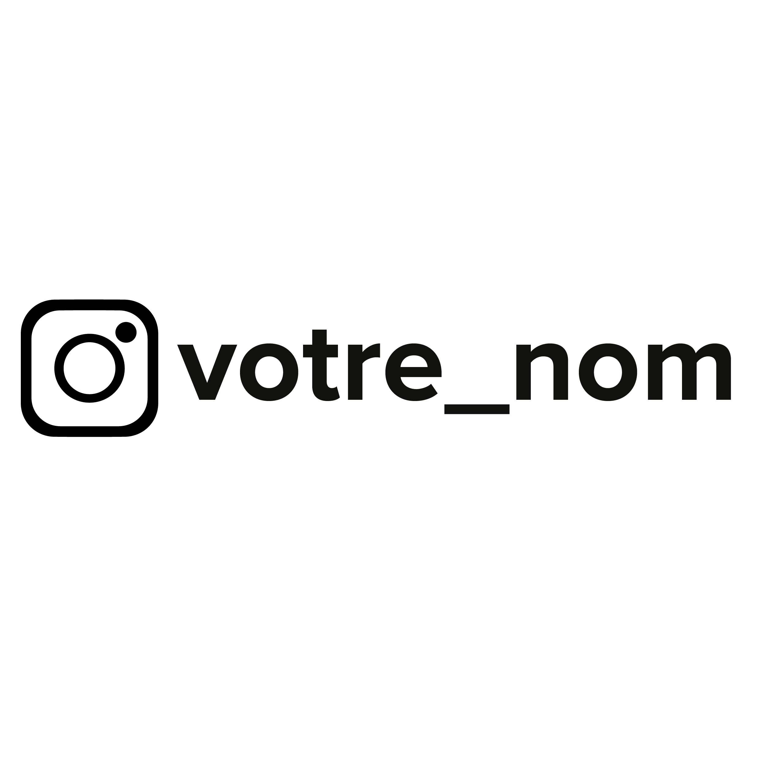 Autocollant Instagram personnalisable