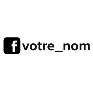 Autocollant facebook personnalisable