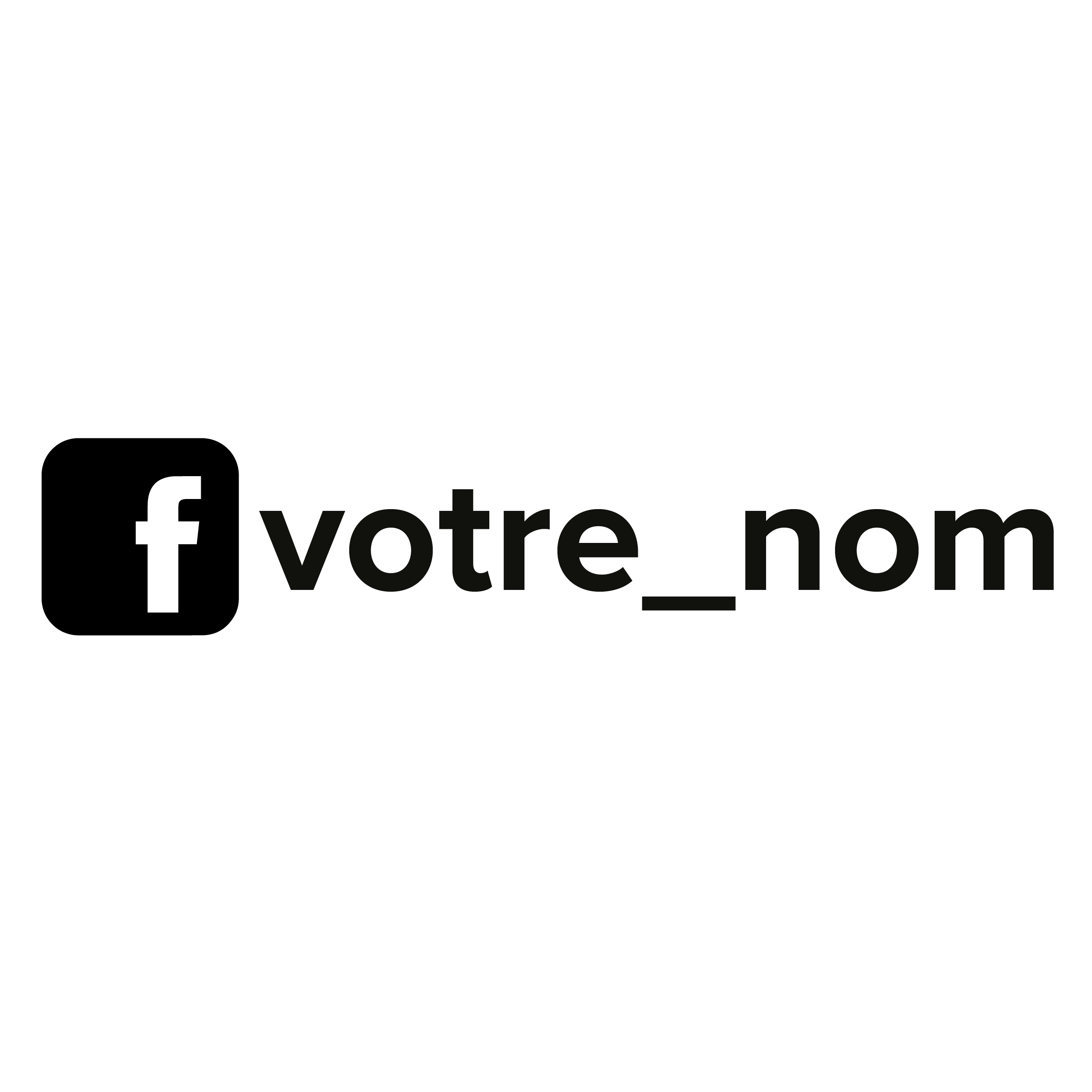 Autocollant facebook personnalisable